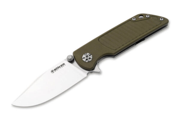 Boker Solingen Sherman EDC II Framelock Folding Knife, 2.5" MagnaCut Blade, OD Green G-10 And Aluminum Handle W/ Clip