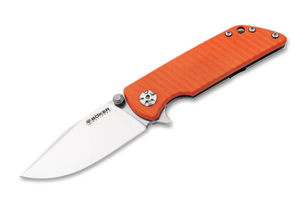 Boker Solingen Sherman EDC II Framelock Folding Knife, 2.5" MagnaCut Blade, Orange G-10 And Aluminum Handle W/ Clip